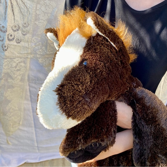 Kellytoy Horse Plush Brown White Black Weighted Made in Korea Large - Picture 5 of 16